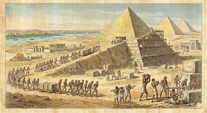 construccion de piramides de egipto